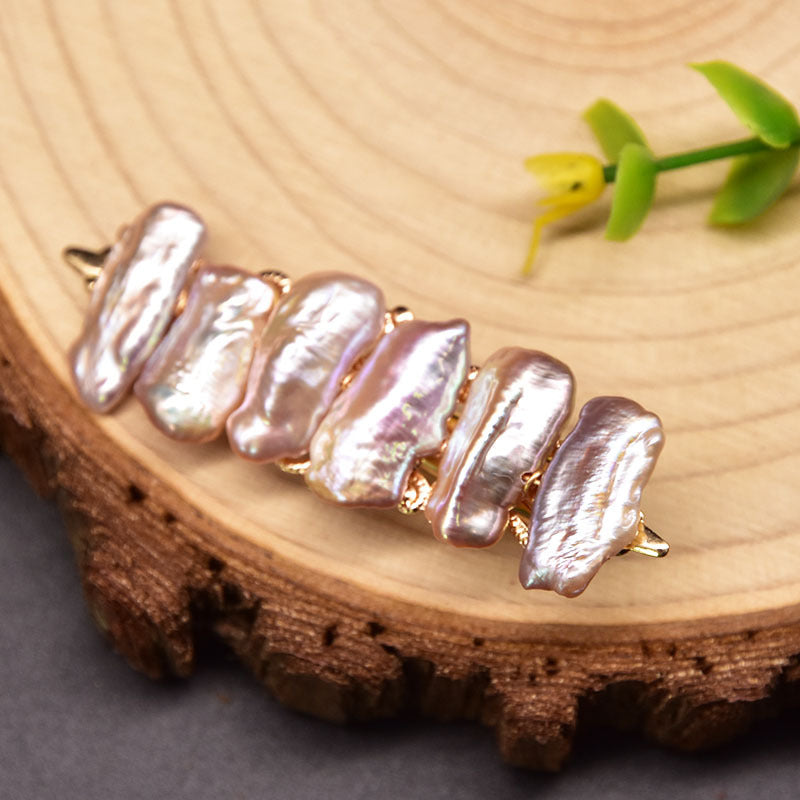 Perlae Real Pearl Barate Hairpin