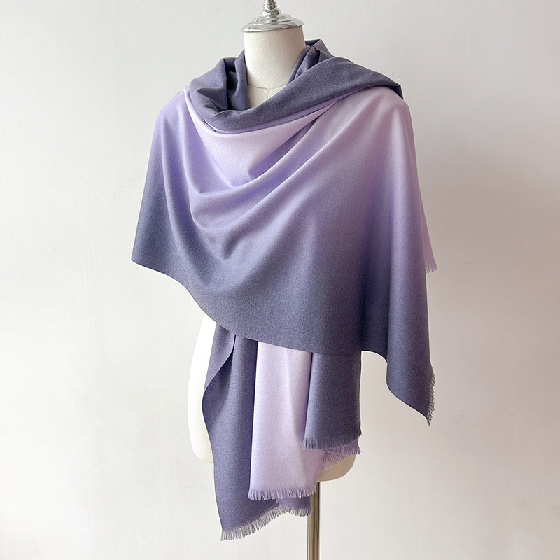 Elaris Orchid Gradient Light Cashmere Shawl