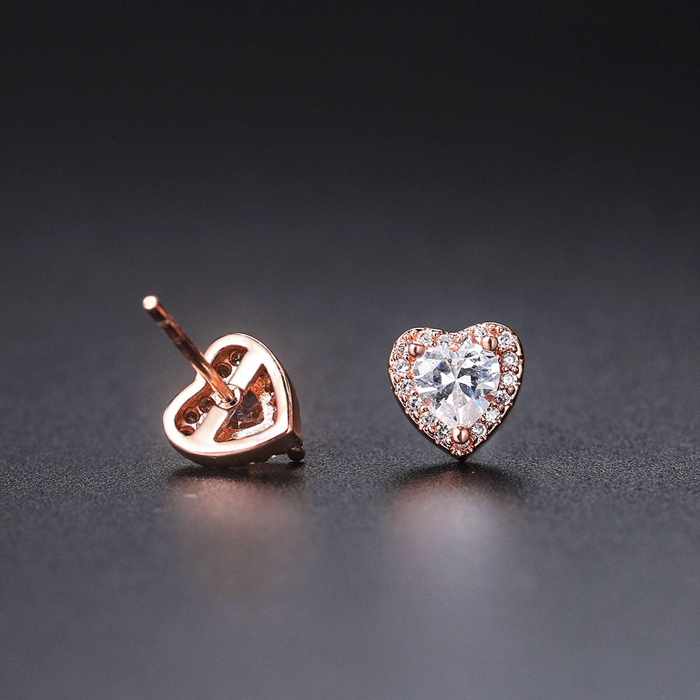 Sova Zirconia Heart Studs