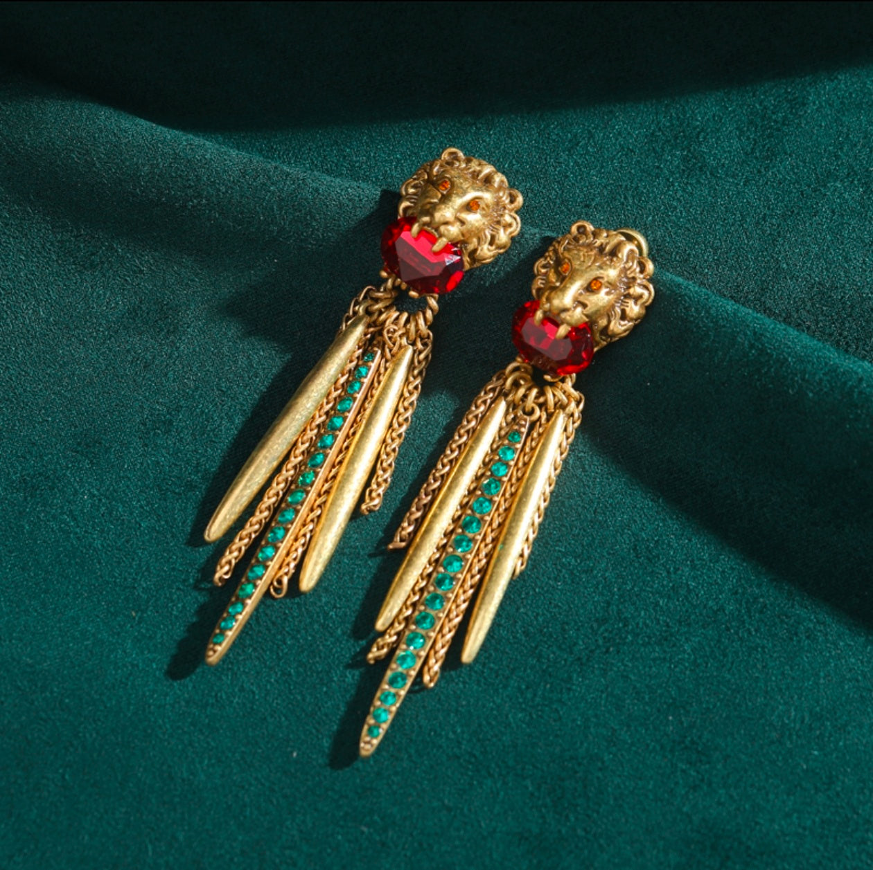 Lion Antique Earrings