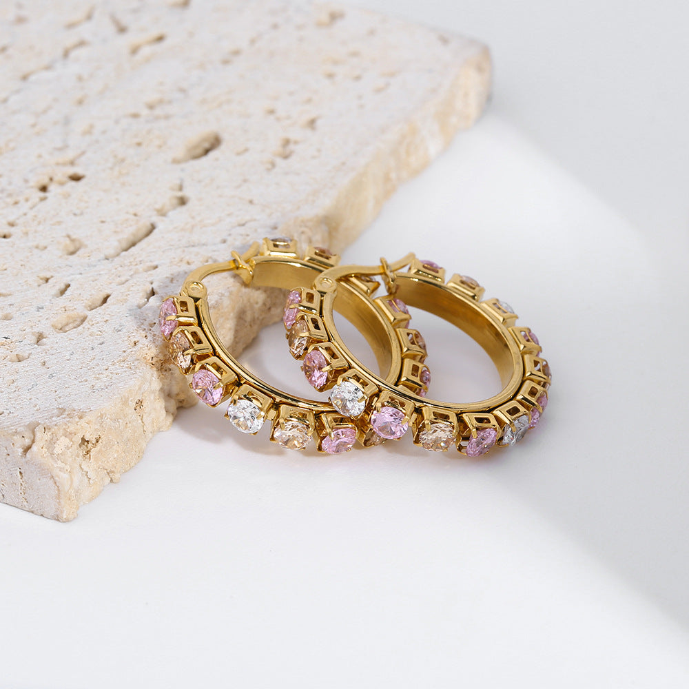 Aura Hoop SS Earrings