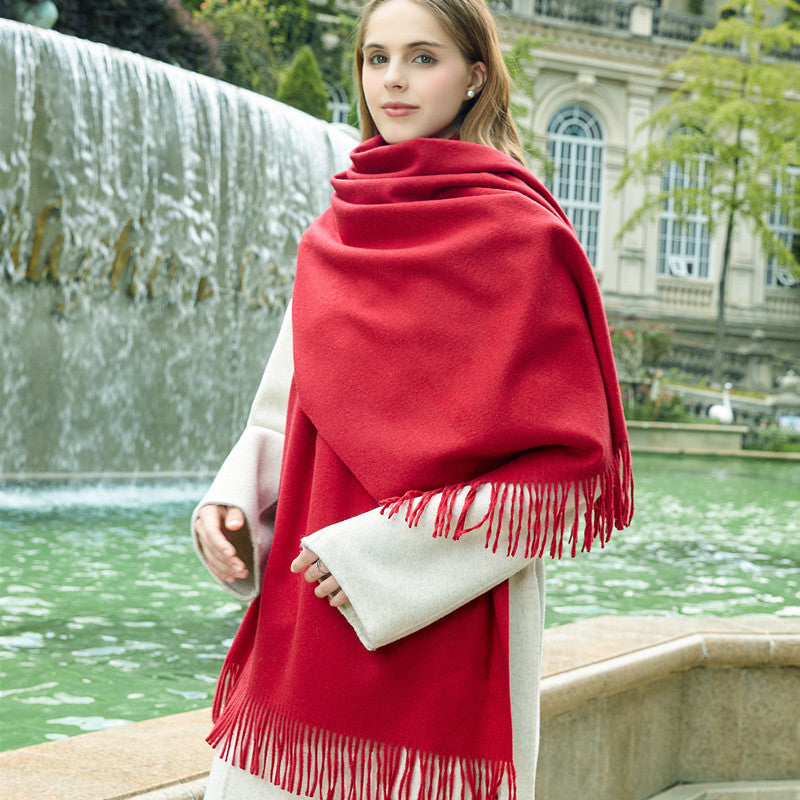 Seren Winter Shawl (Cherry)