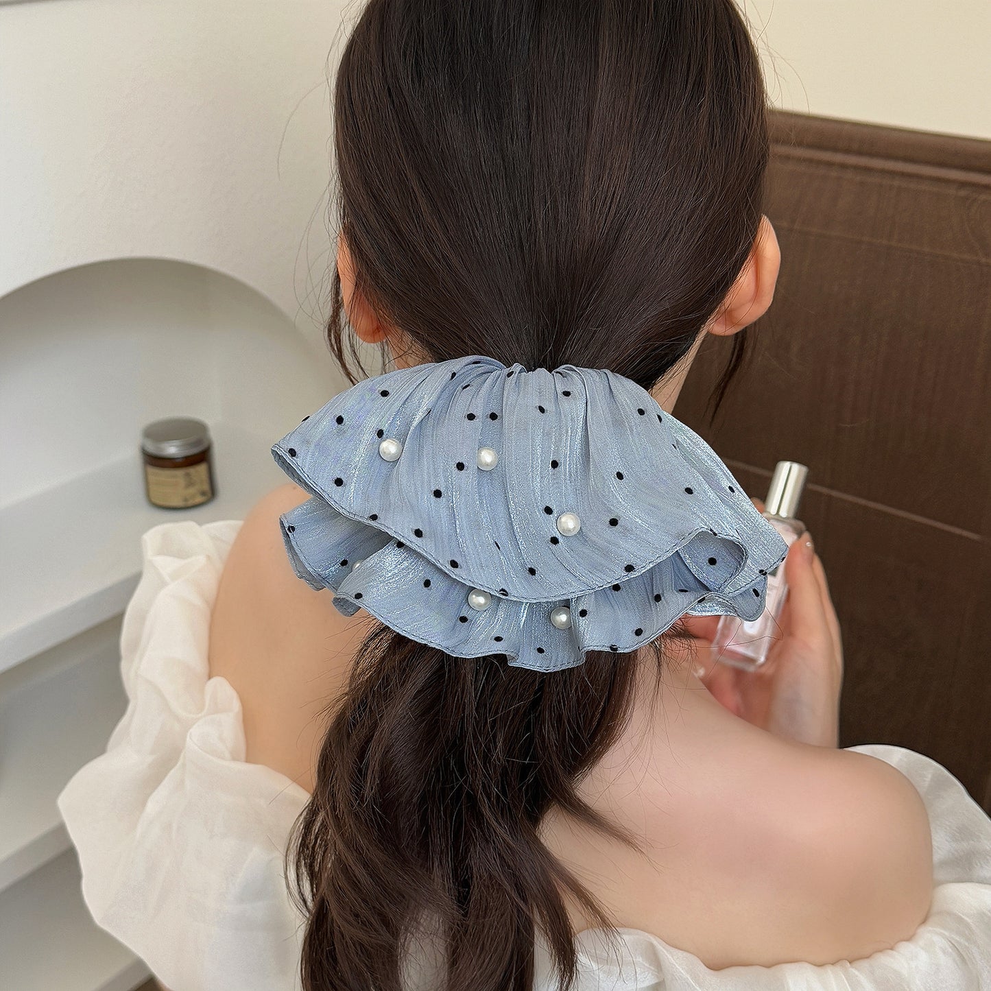 Crystal Polka Scrunchie