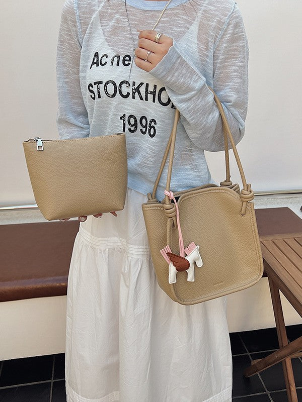 Savira Handbag with Charm (Brown)