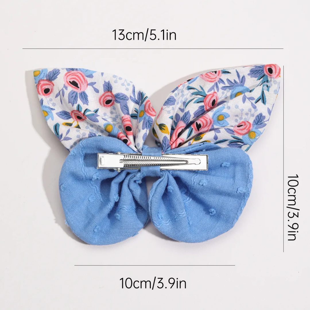 Big Fabric Hair Bow Side Pin