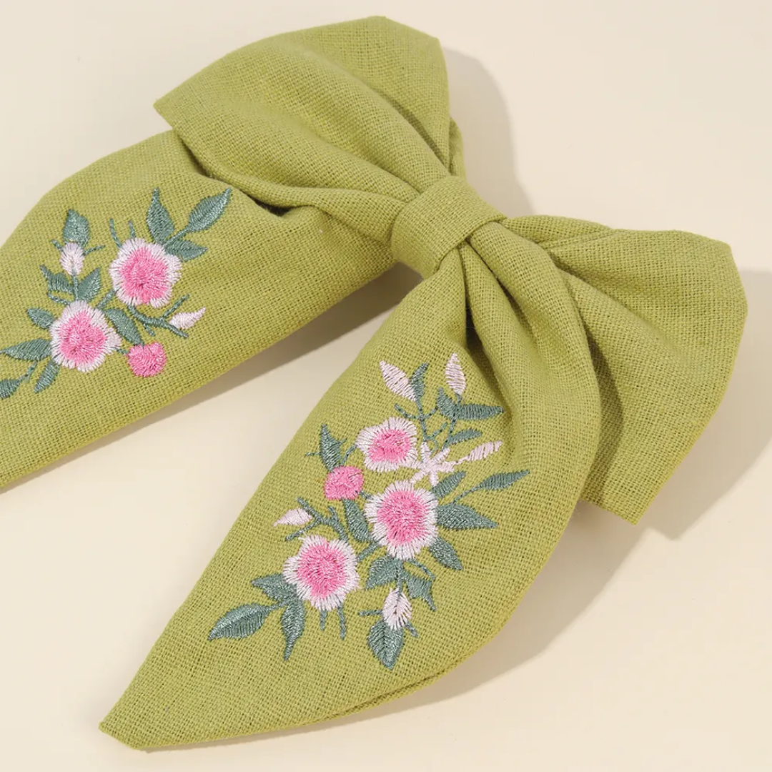 Boutique Embroidered Side Pin