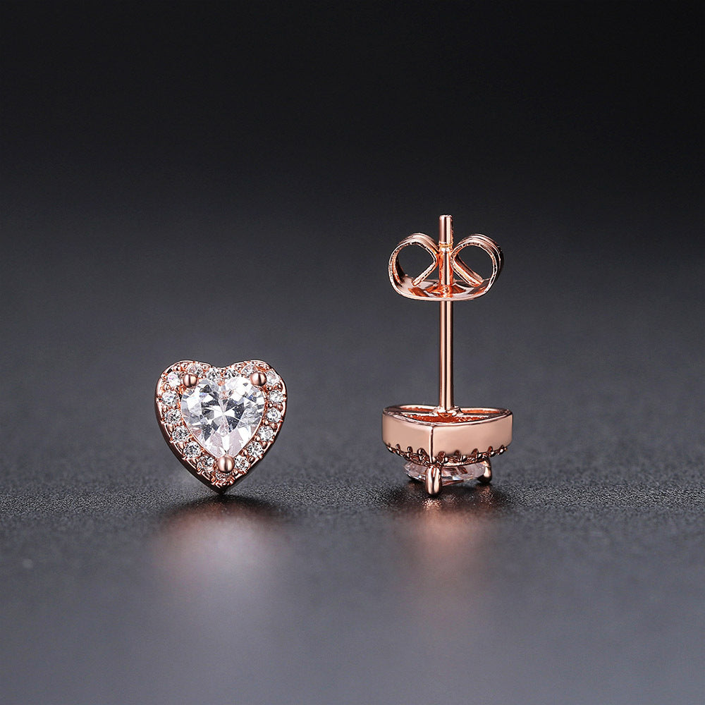 Sova Zirconia Heart Studs