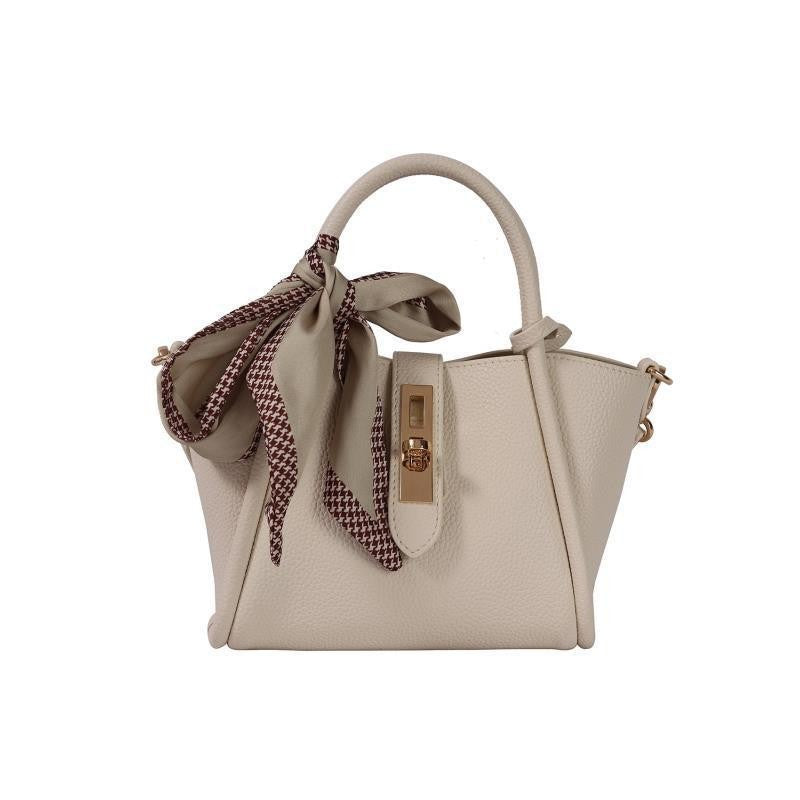 Prestora Handbag with Scarf (Off White)