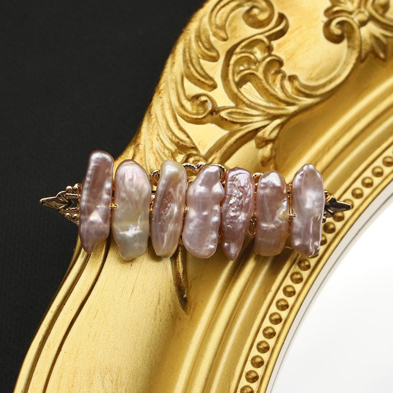 Perlae Real Pearl Barate Hairpin