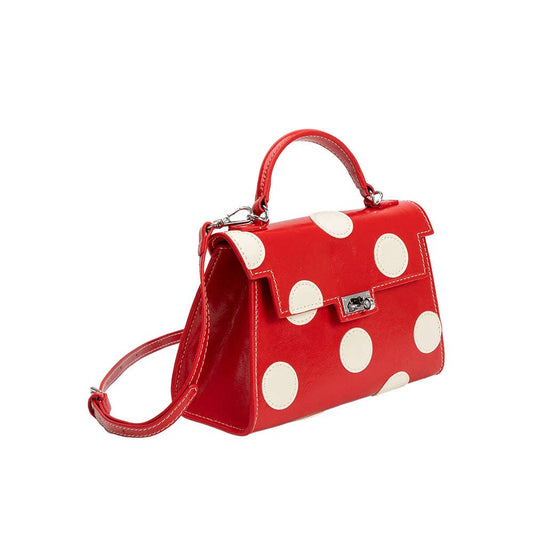 Minique PolkaDots Vegan Handbag (Red)
