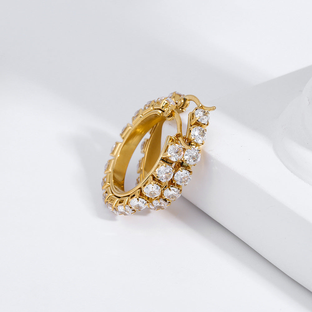 Aura Hoop SS Earrings