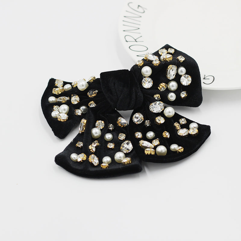 Bow Dazzle Hair Clip (Black)
