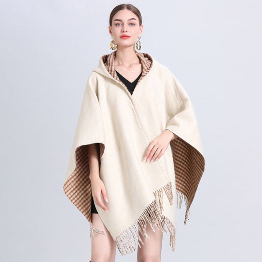 Sand Cozy Reversible Poncho