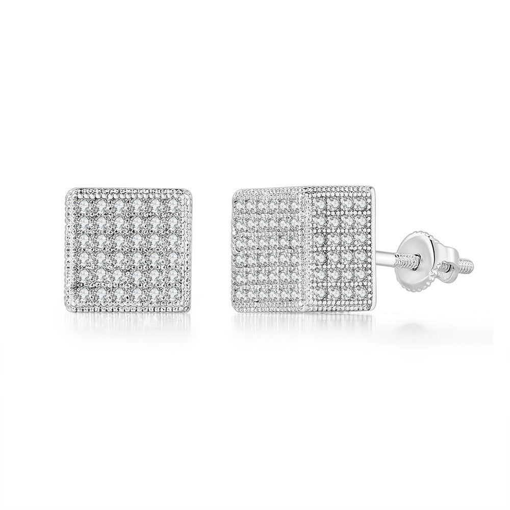 Etra Zirconia Unisex Bling Studs