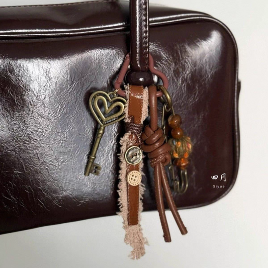 Retro Relic Vegan Leather Bag Charm