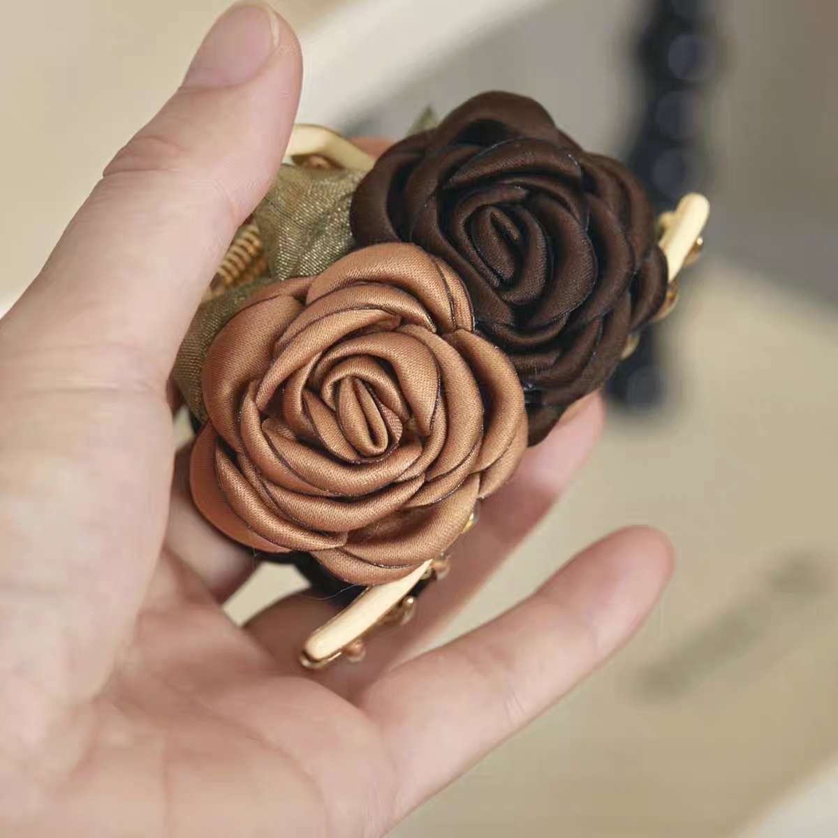 Siline Metal Claw Clip (Brown)