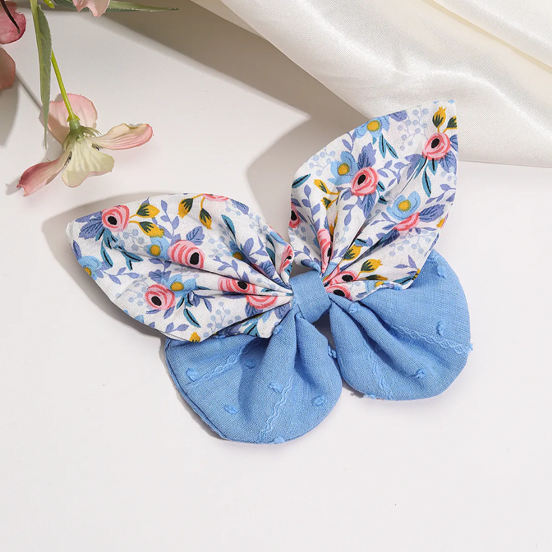 Big Fabric Hair Bow Side Pin