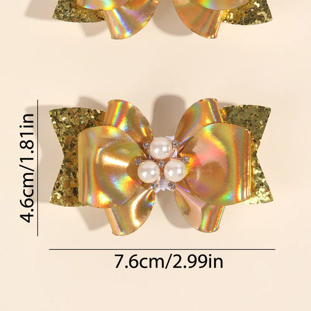Party Kids Bow Side Pin (Set Of 2)