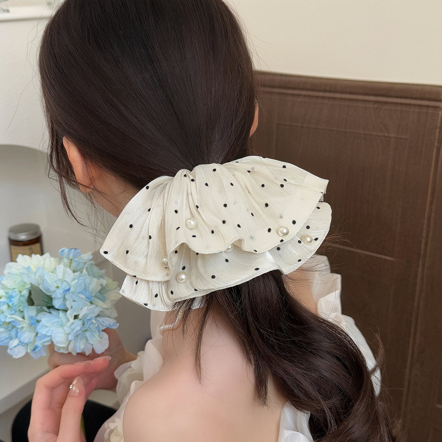 Crystal Polka Scrunchie