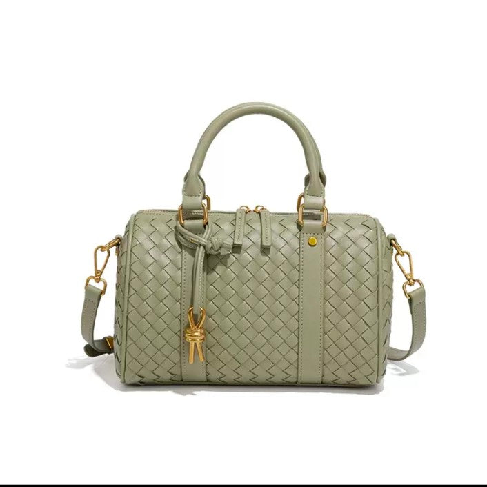 Neriah Vegan Leather Satchel Bag (Green)