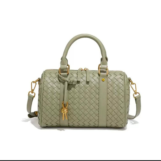 Neriah Vegan Leather Satchel Bag (Green)