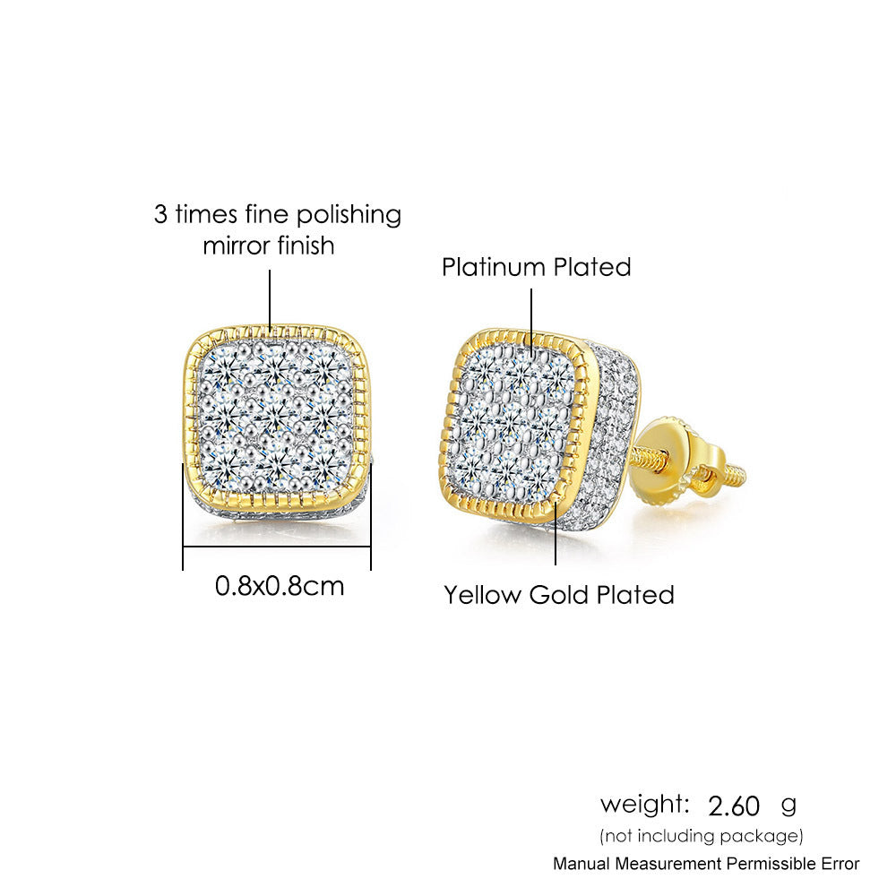 Nivra Zirconia Square Studs