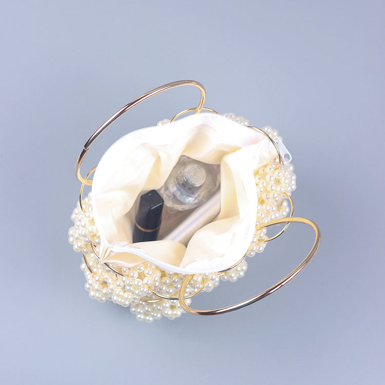 Aurette Pearl Evening Bag (White)