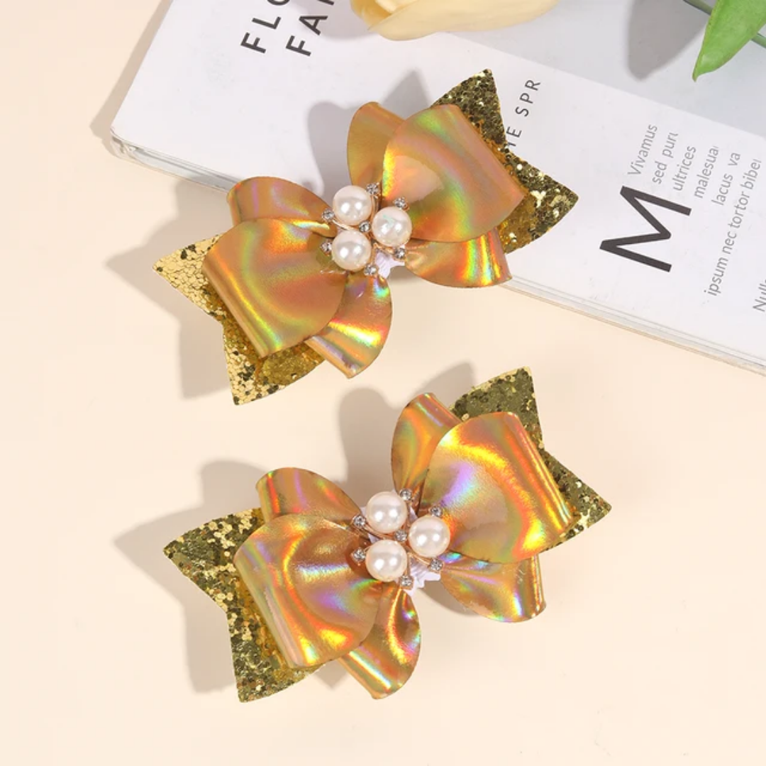 Party Kids Bow Side Pin (Set Of 2)