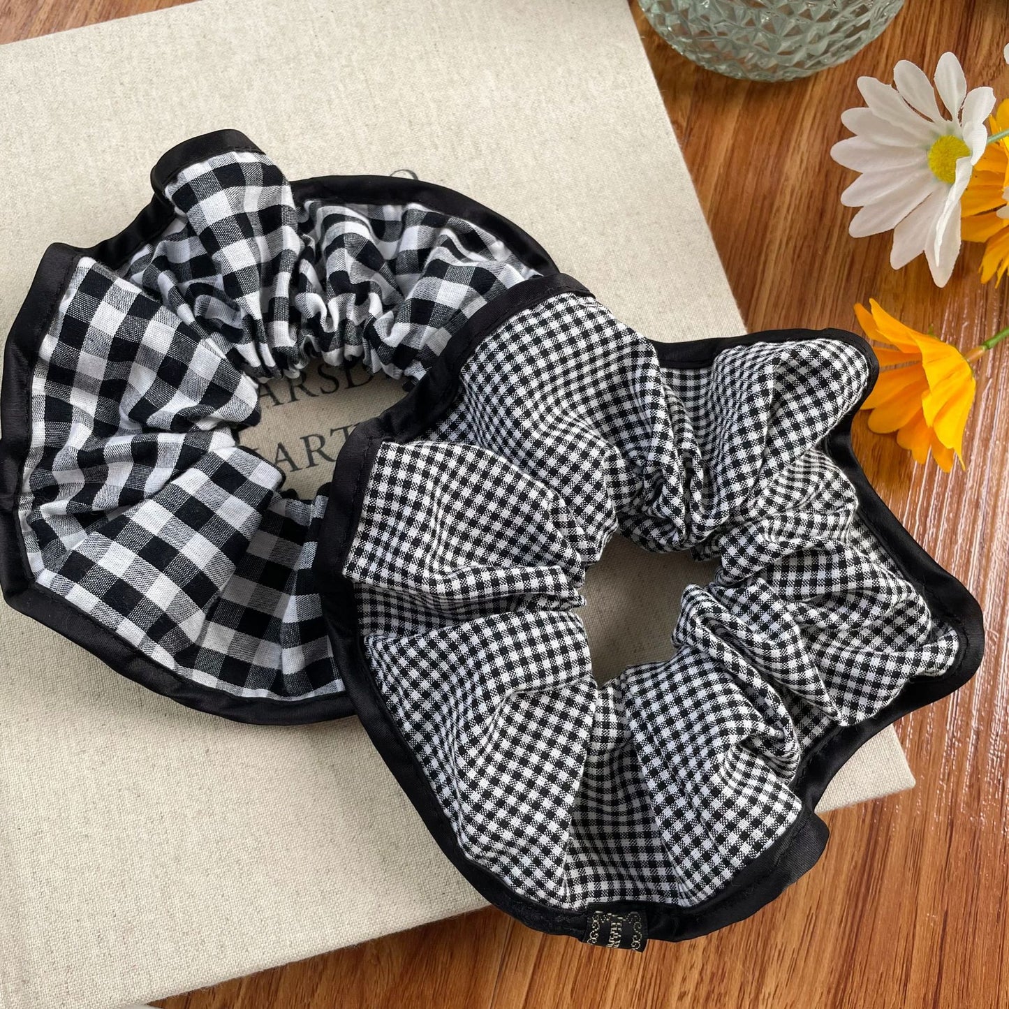 Midnight Ruffle Scrunchie