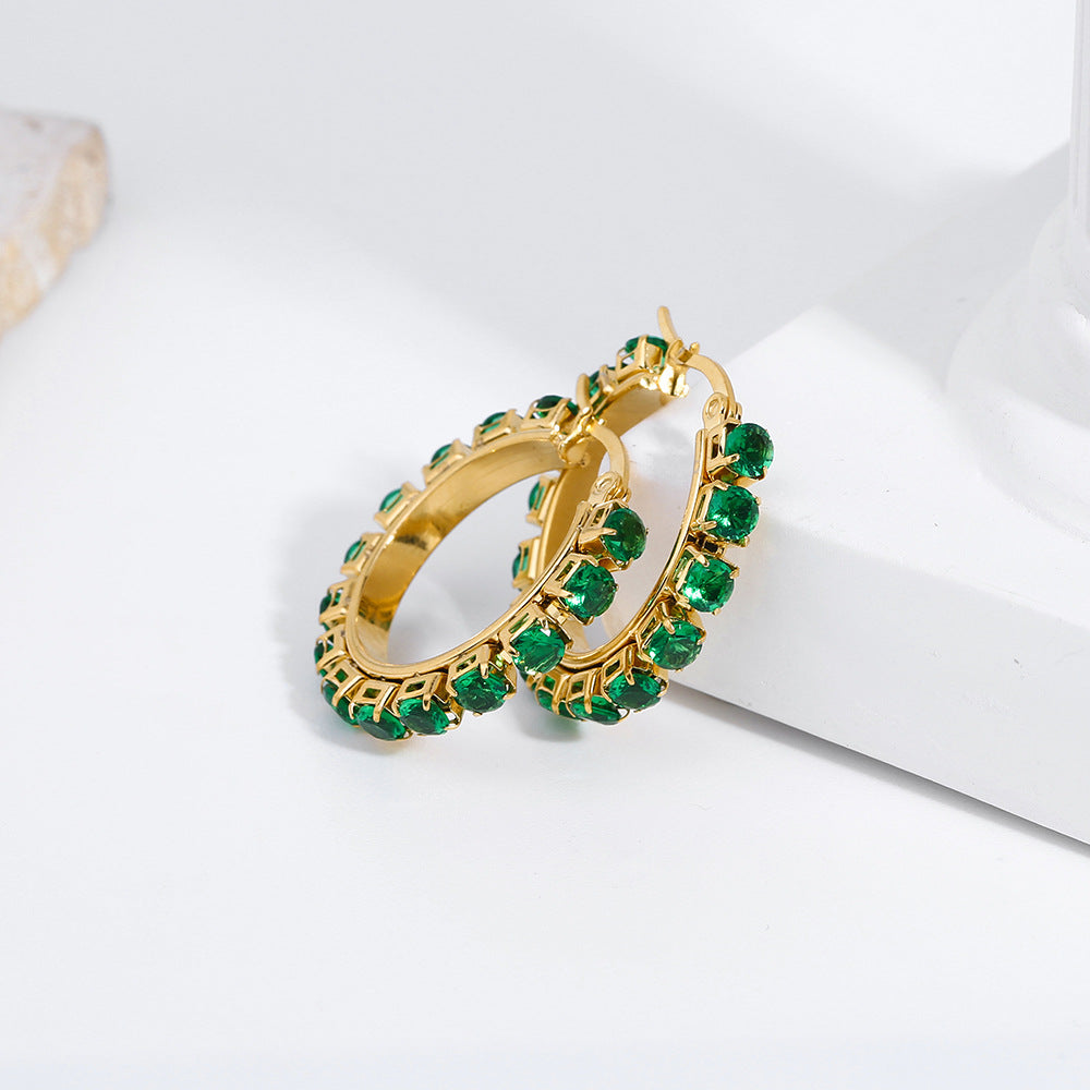 Aura Hoop SS Earrings