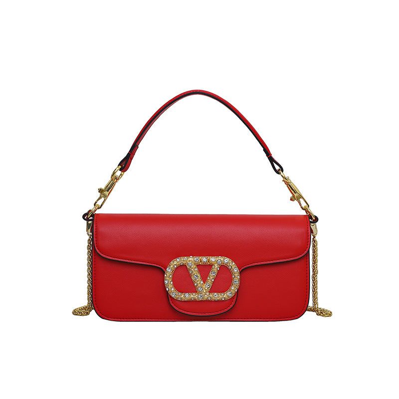 Viona Vegan Leather Handbag (Red)