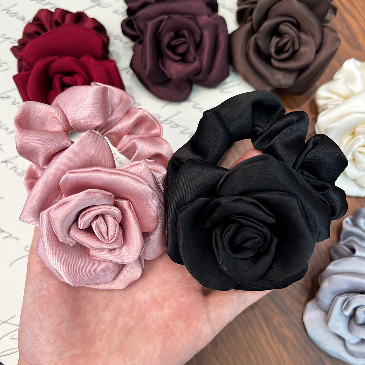 Roselle Rose Scrunchie