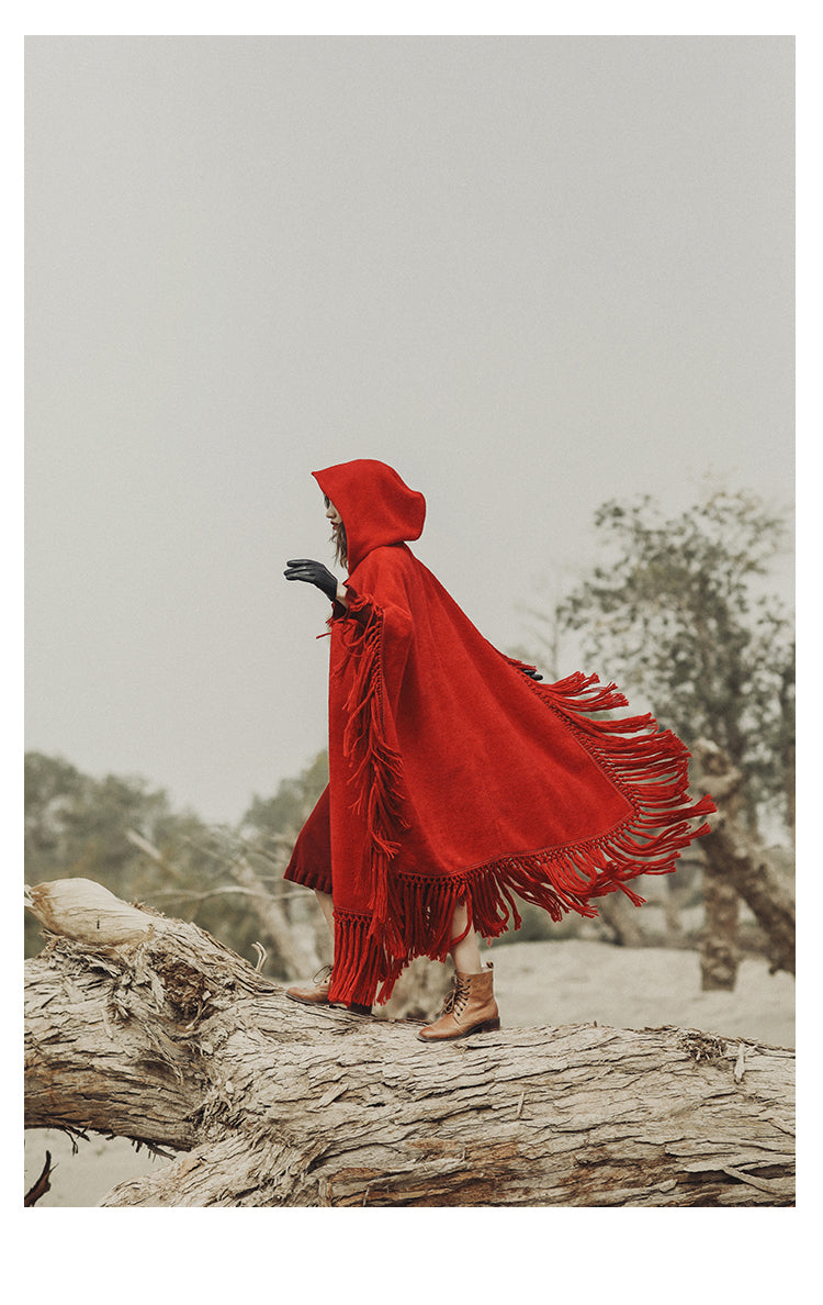 Queen Carmine Designer Handmade Poncho