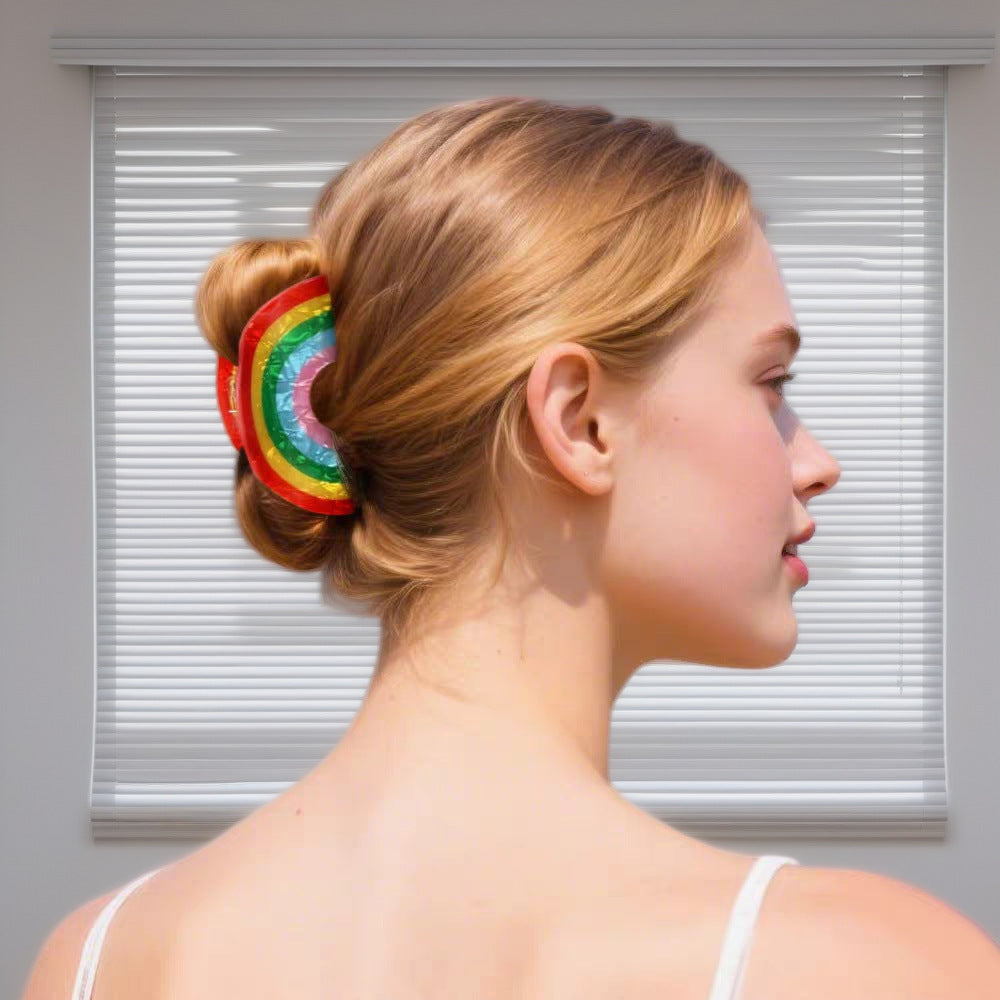 Rainbow Claw Clip