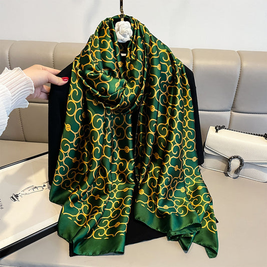 Emerald Swirl Silk Stole