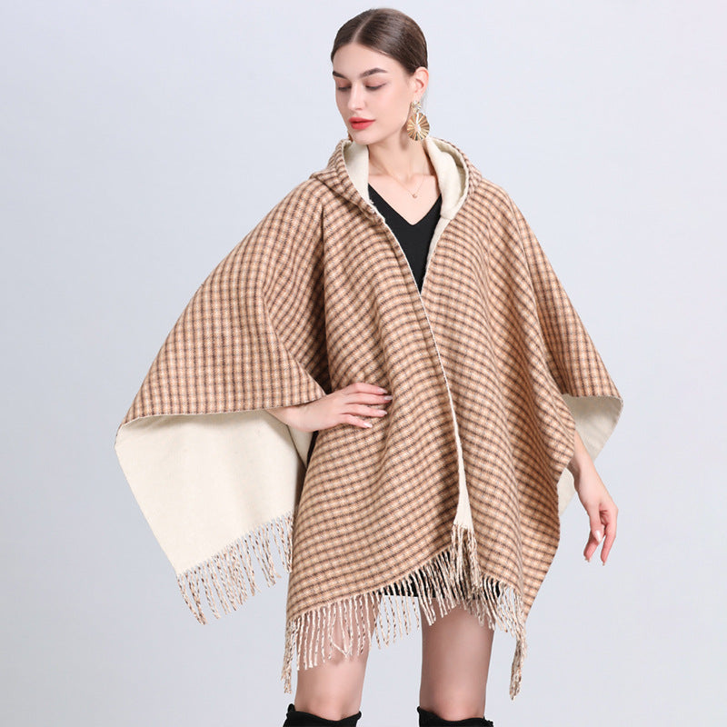 Sand Cozy Reversible Poncho