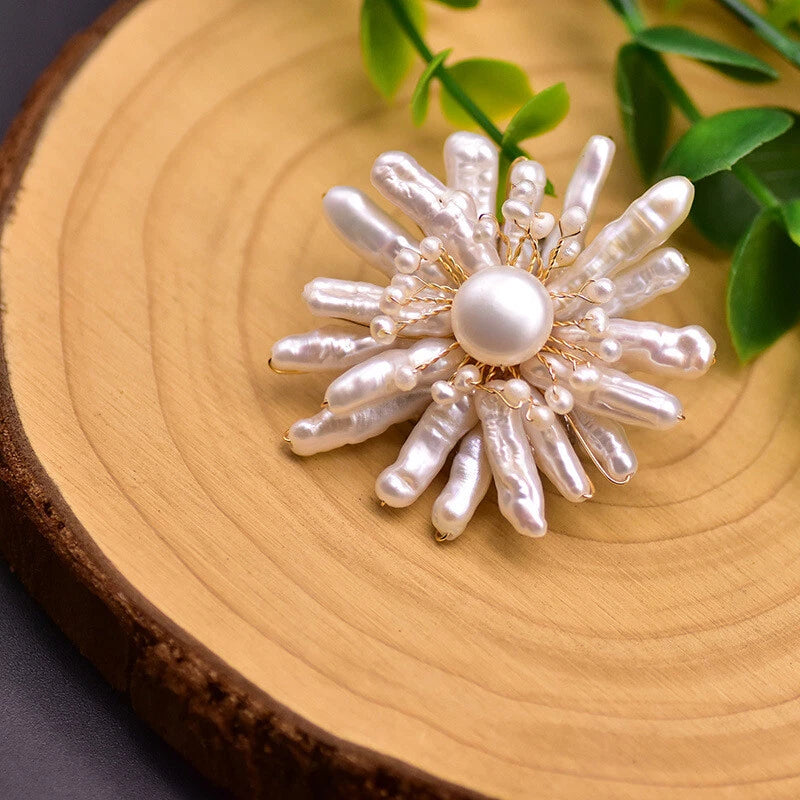 Rayna Real Pearl Brooch