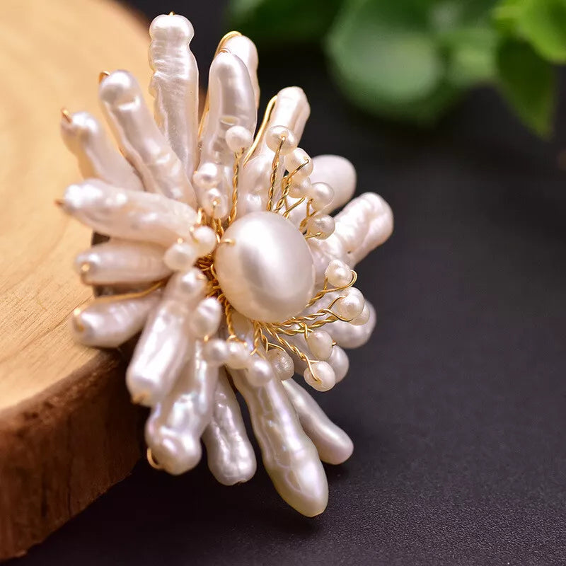 Rayna Real Pearl Brooch