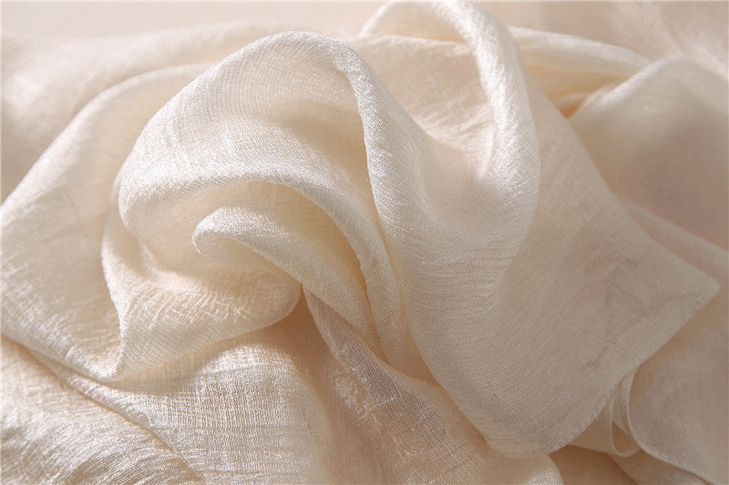 Off White Silk Linen stole