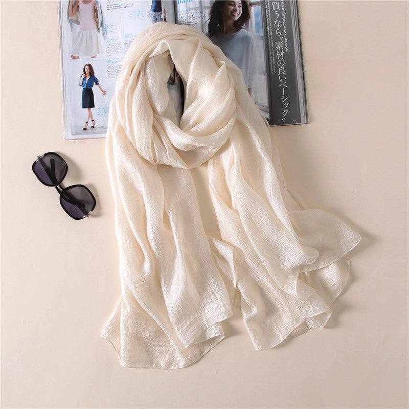 Off White Silk Linen stole