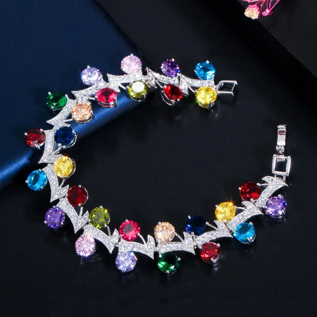 Rainbow Zirconia Bracelet