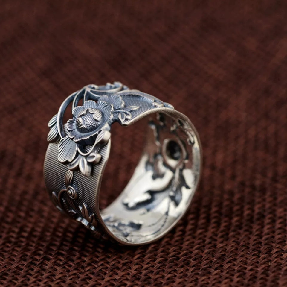 999 Silver | Handmade Ring, Customized Engraving | Ren Jord Jewelry