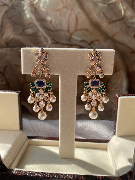 Fusion Kundan Earrings