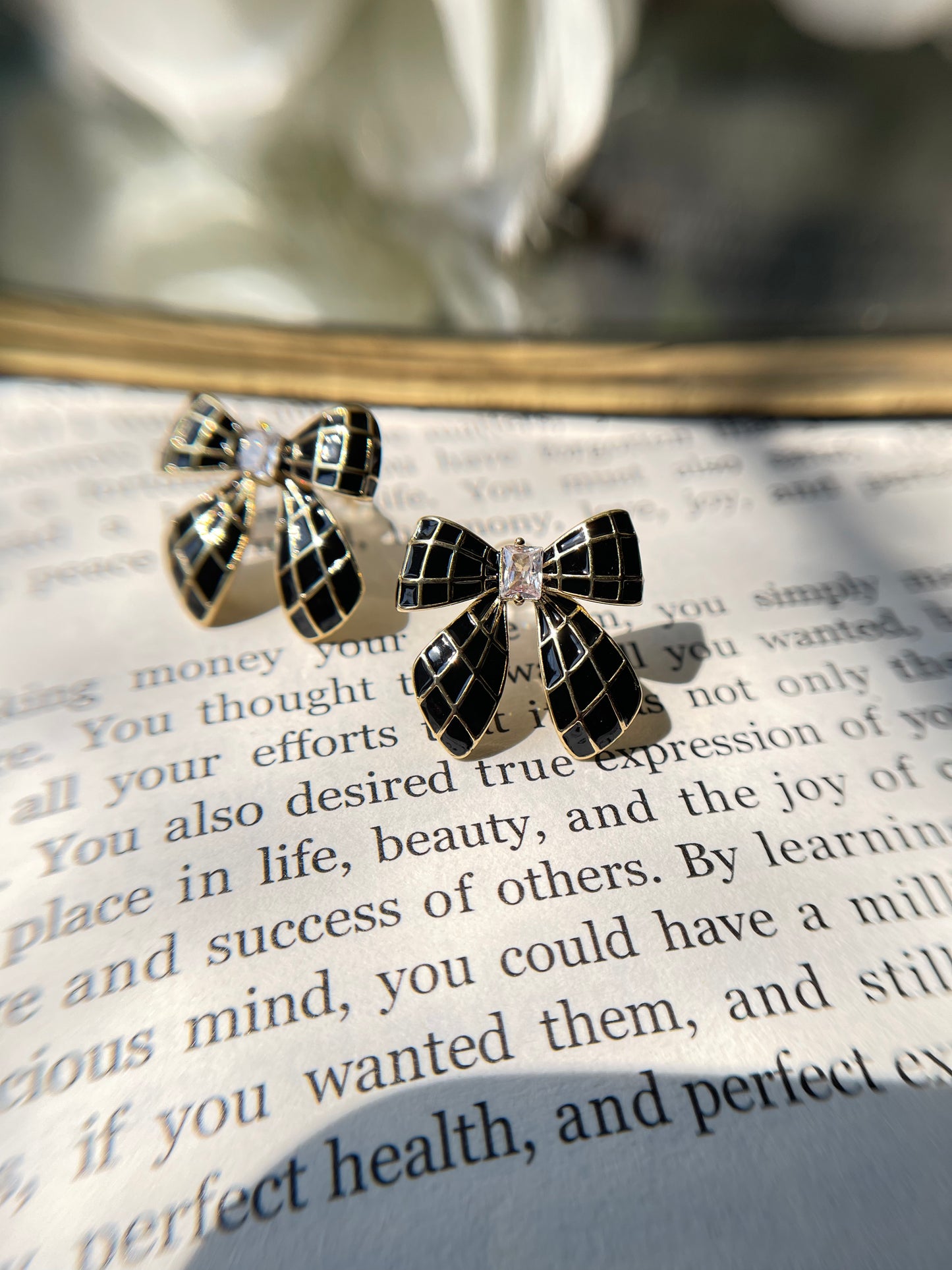 Black Bow earrings