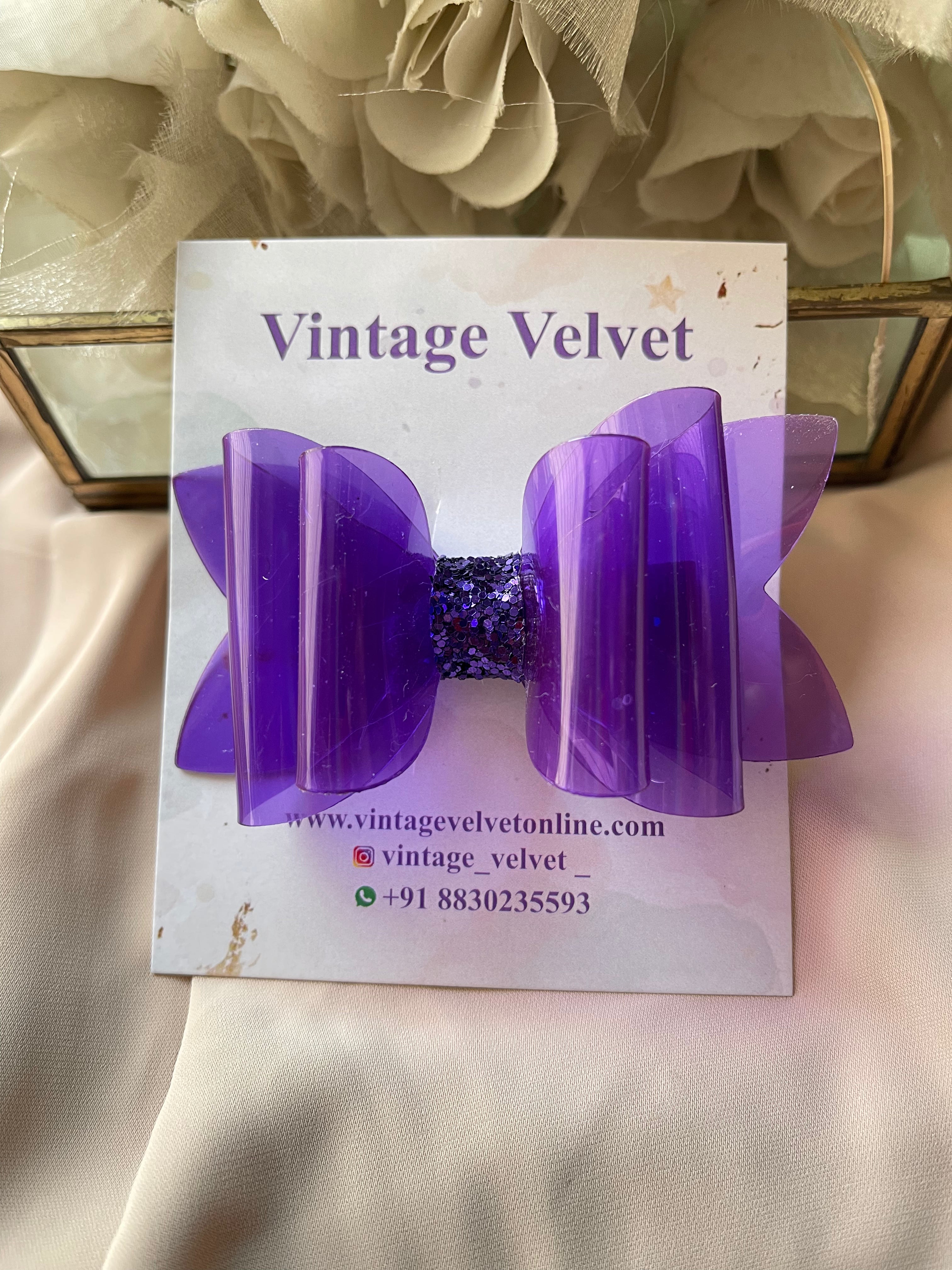 Purple Jelly Bowpin