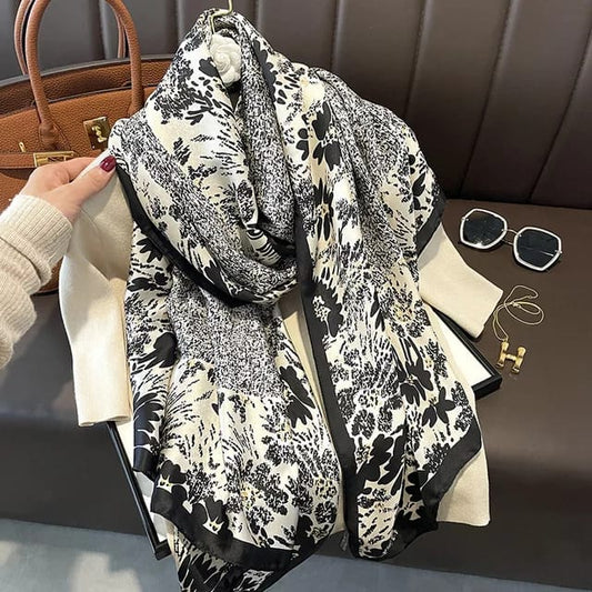 Black Lush Silk stole
