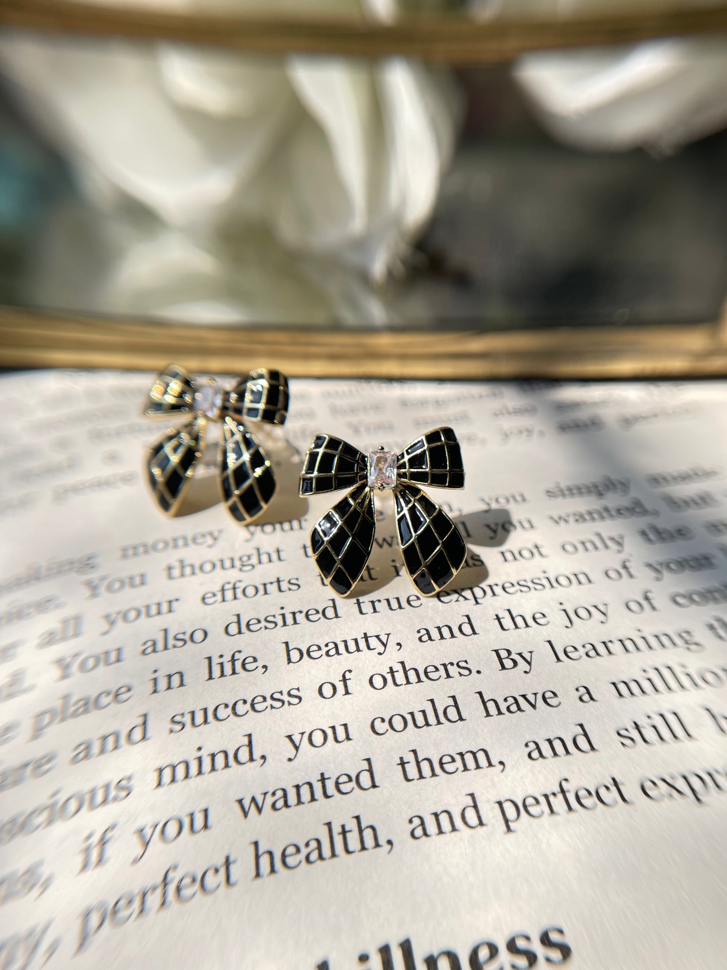 Black Bow earrings